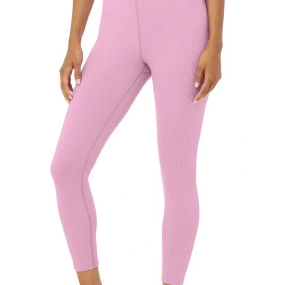 ALO Yoga Pants - Alo Yoga Seamless High-waist Ribbed Legging 7/8 in Lavender sz. S
